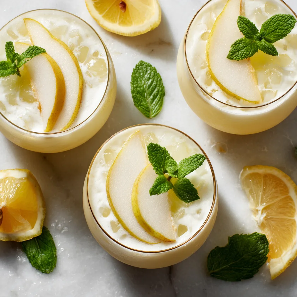 Creamy Pear Lemonade: Silky, Refreshing Citrus Bliss with a Fruity Twist