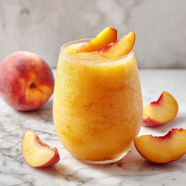 Homemade Peach Slurpee: Refreshingly Sweet Summer Bliss in Every Sip