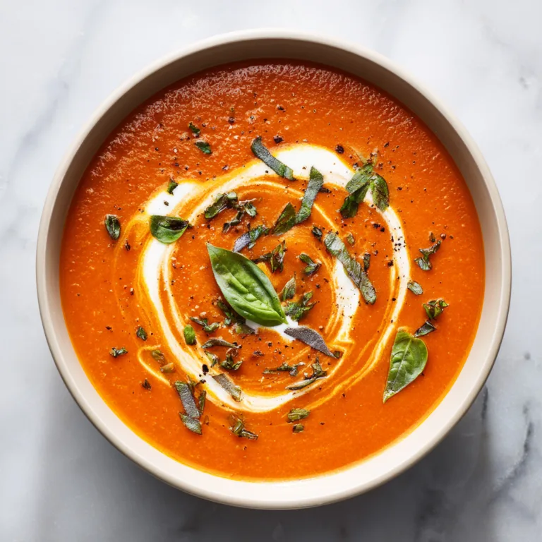 Creamy Roasted Garlic Tomato Soup: Rich, Comforting, and Packed with Flavor