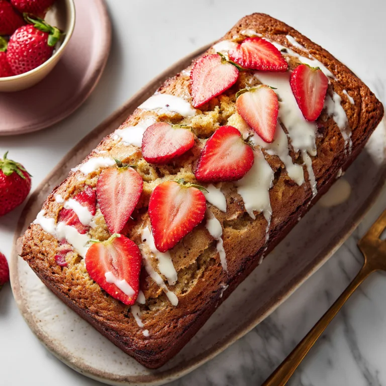 Healthy Banana Strawberry Bread with Yogurt: Moist, Naturally Sweet, and Perfect for Any Time of Day