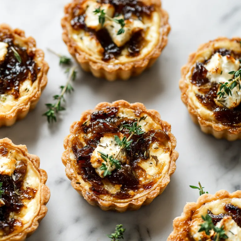 Caramelized Onion and Goat Cheese Tarts: Elegant, Savory Bites Bursting with Flavor