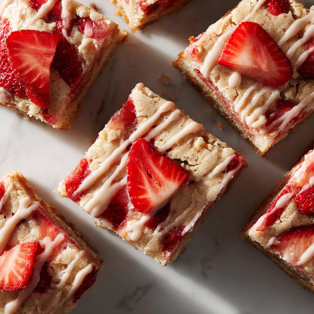 Fresh Strawberry Blondies: Buttery, Sweet Bars Bursting with Real Strawberry Flavor
