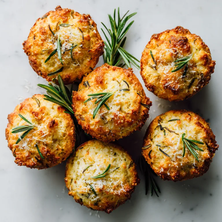 Parmesan Rosemary Muffins: Savory, Buttery Bites with Herb-Infused Flavor