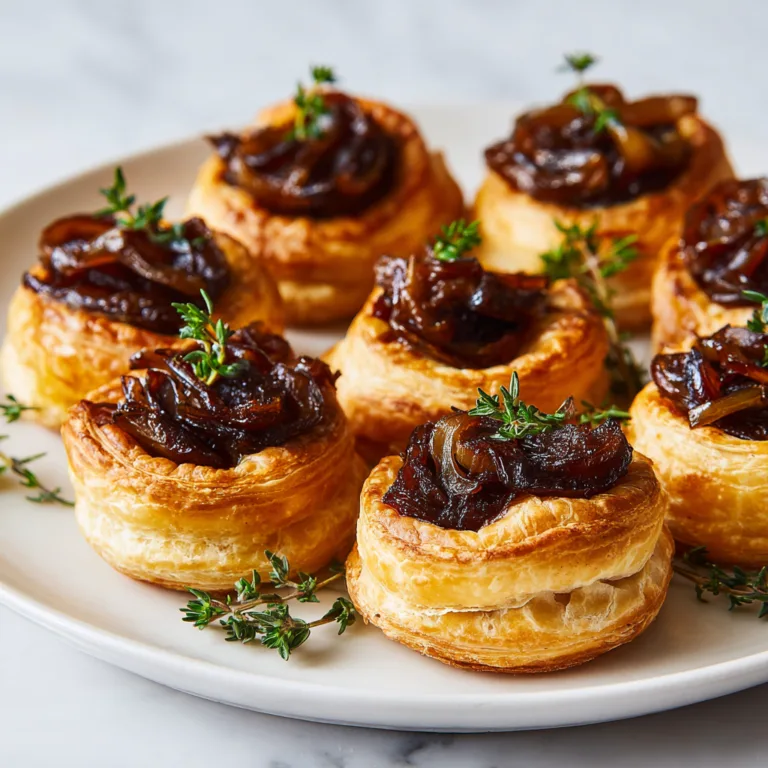 Balsamic Onion Vol-au-Vents: Elegant, Buttery Appetizers with Sweet-Savory Flavor
