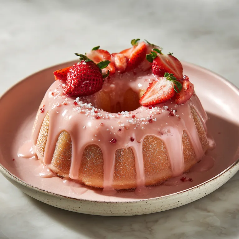 Strawberry Pink Glaze Cake: A Sweet, Elegant Dessert That Steals the Show