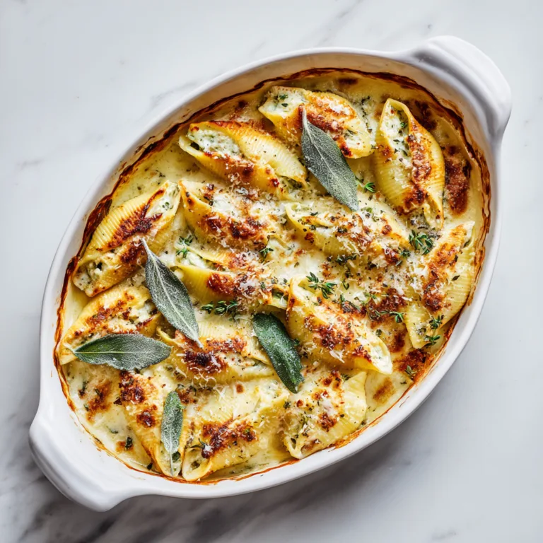Creamy Sage Stuffed Shells: Elegant Comfort Food with a Cozy Herb Twist