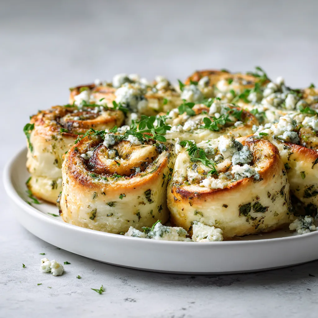 Recipe Name: Blue Cheese Pinwheel Rolls: Buttery, Flaky, Flavor-Packed Bites