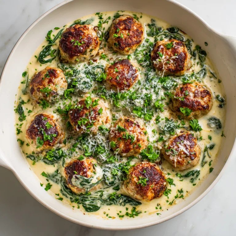 Chicken Florentine Meatballs: Creamy, Comforting Italian-Inspired Perfection