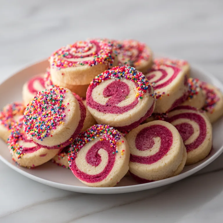 Valentine’s Day Swirl Cookies with Colorful Sprinkles