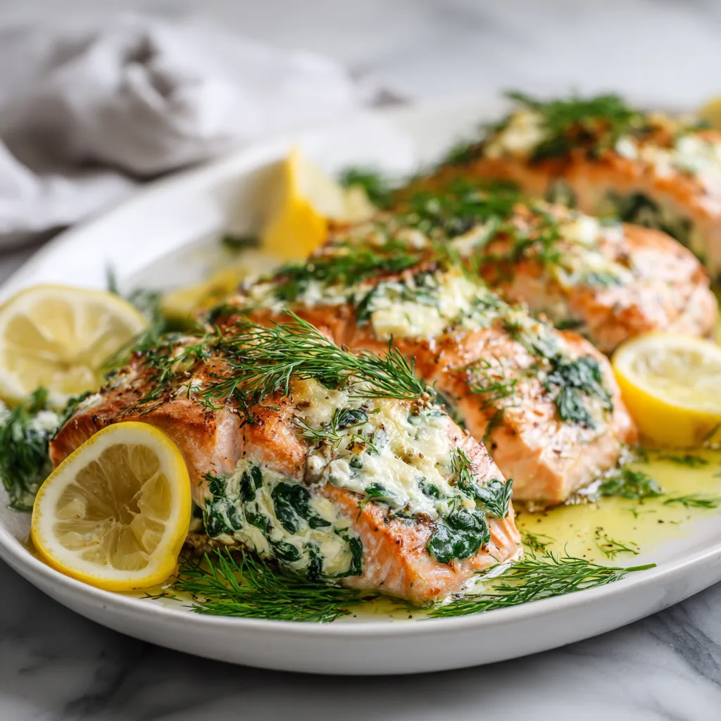 Easy Stuffed Salmon with Spinach and Feta: A 30-Minute Mediterranean-Inspired Dinner