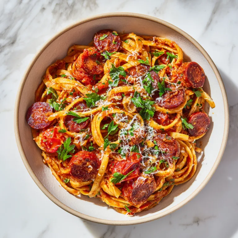Recipe Name: Easy Smoky Chorizo Pasta – Bold, Creamy Comfort in Every Bite