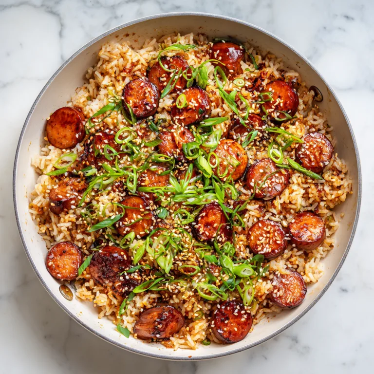Easy Honey Garlic Sausage Rice: Sweet, Savory Comfort in One Skillet