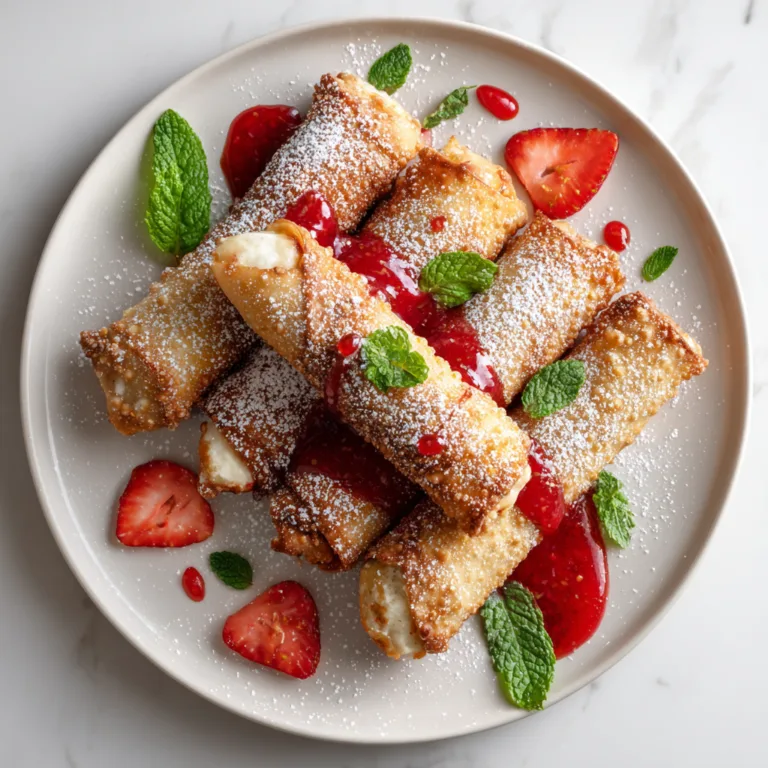 Easy Strawberry Cheesecake Egg Rolls: Crispy, Creamy Dessert Perfection