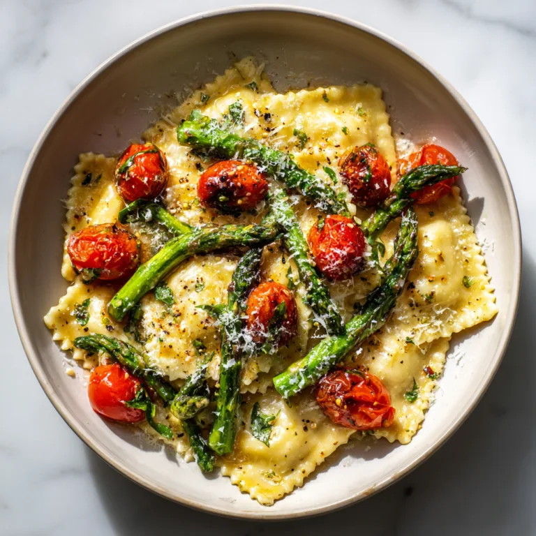 Ravioli with Asparagus, Cherry Tomatoes & Fresh Herbs: A Fresh, Flavorful Pasta Dish Perfect for Any Night