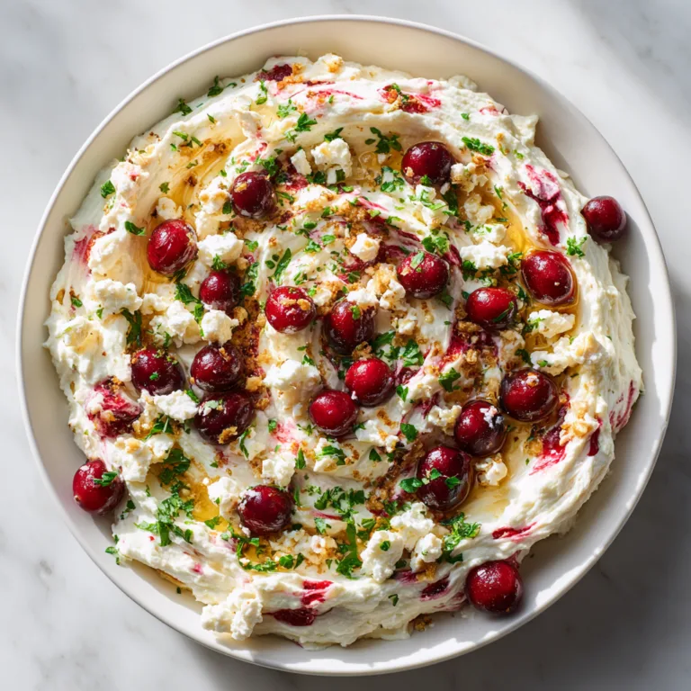 Festive Whipped Cranberry Feta Dip: Creamy, Tangy Holiday Party Favorite