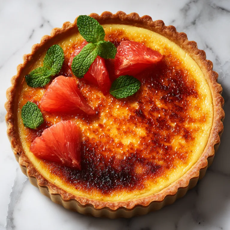 Grapefruit Crème Brûlée Tart: Silky Citrus Custard with a Perfect Crackling Sugar Top
