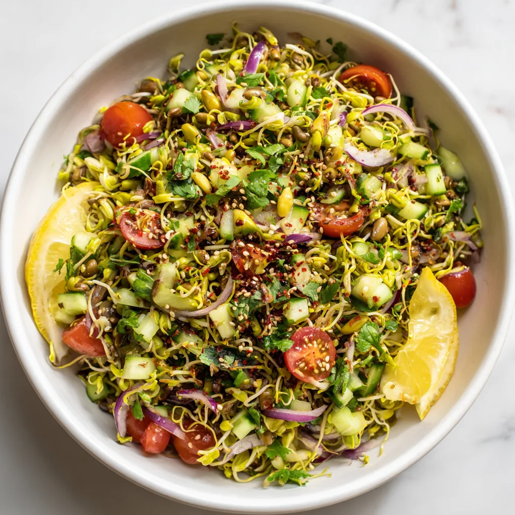 Fresh Sprouted Mung Bean Salad: A Crisp, Nourishing Bowl of Plant-Powered Goodness