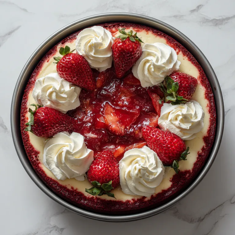 Recipe Name: Red Velvet Strawberry Cheesecake – A Decadent Creamy Dessert with Fresh Berry Flavor
