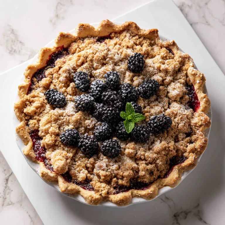 Ultimate Homemade Blackberry Crumb Pie Recipe: Sweet, Buttery, and Bursting with Juicy Berries