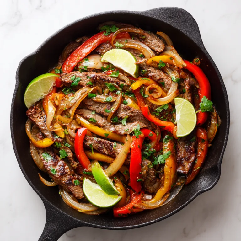 Juicy Beef Steak Fajitas: Sizzling Skillet Flavor Packed with Bold Tex-Mex Taste