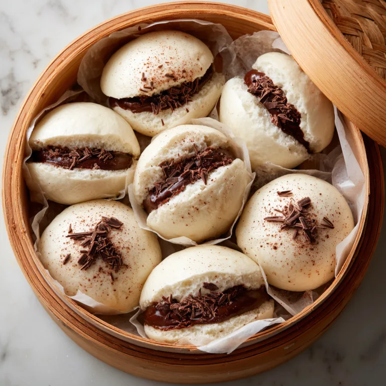 Chocolate Steamed Buns: Soft Pillowy Buns with a Rich Melted Chocolate Center