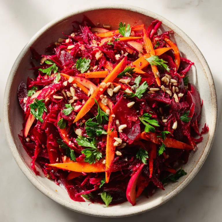 Raw Beet Salad with Apples and Carrots: A Fresh, Colorful Superfood Salad