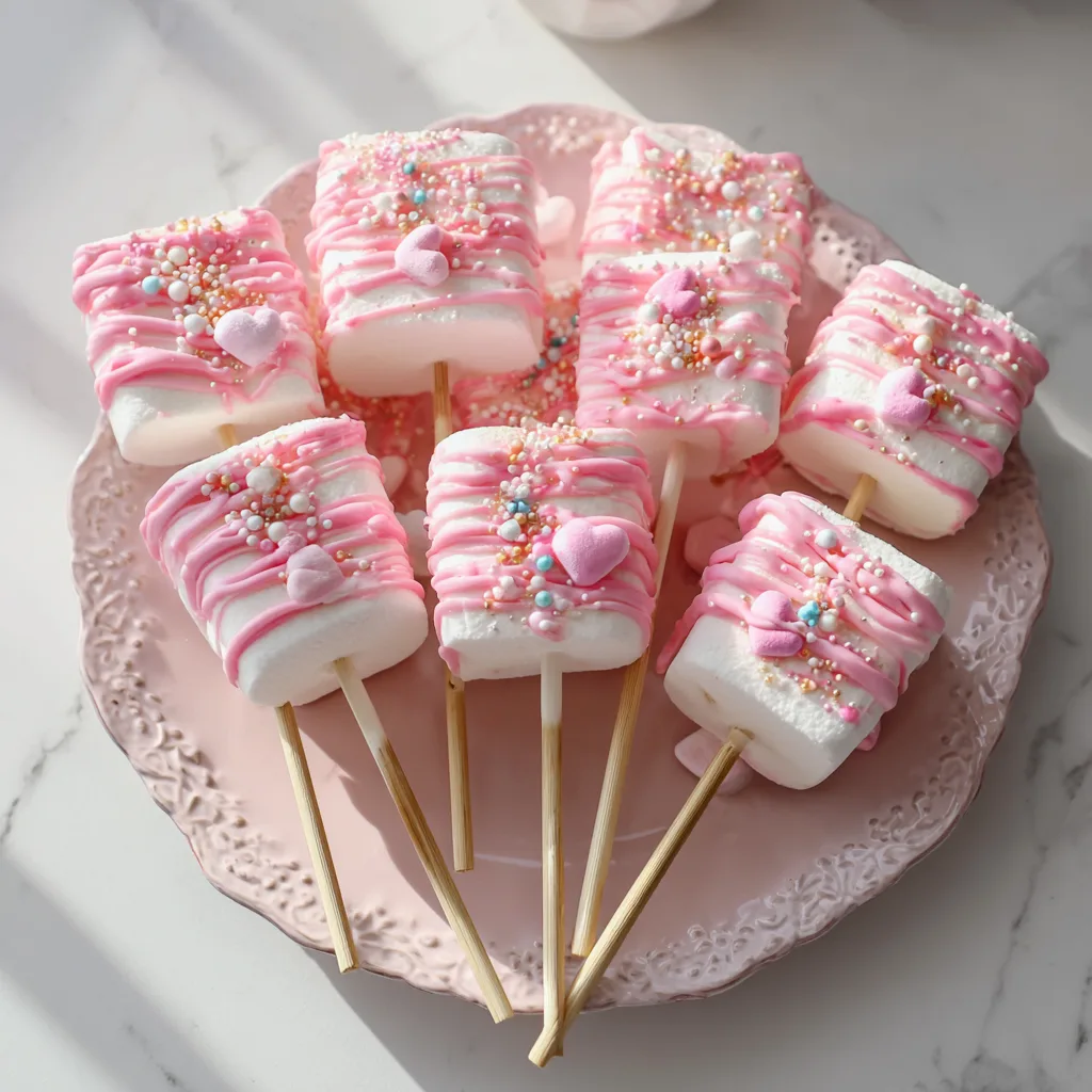 Fun Pink Swirl Marshmallow Skewers: Sweet, Colorful Treats for Any Celebration