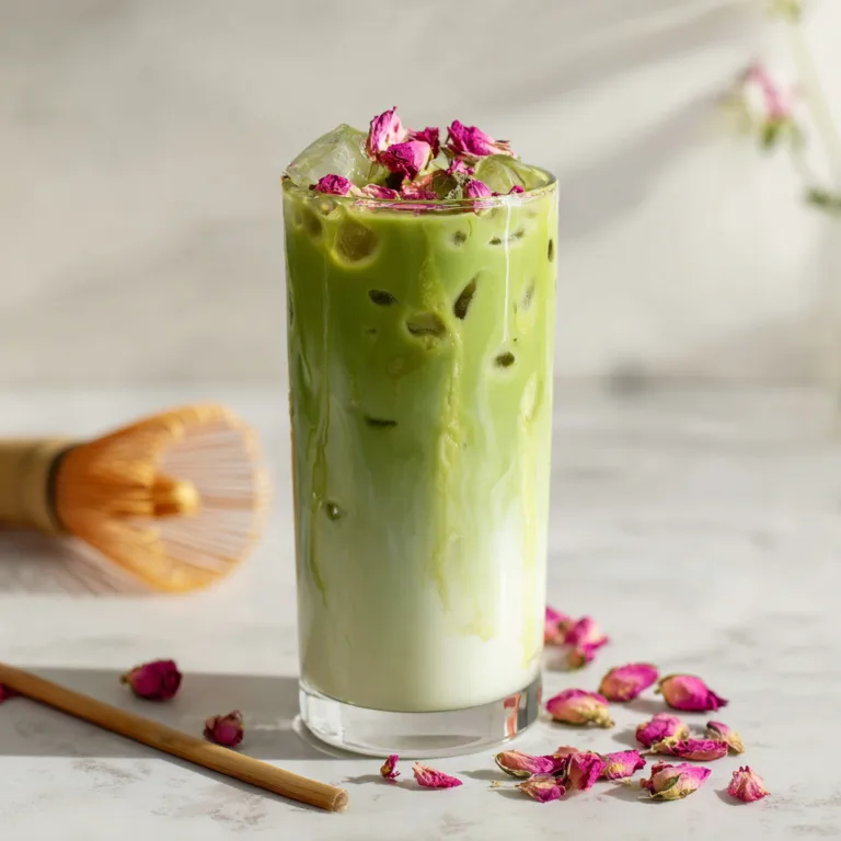 Refreshing Iced Rose Matcha Latte: A Floral Twist on a Café Favorite