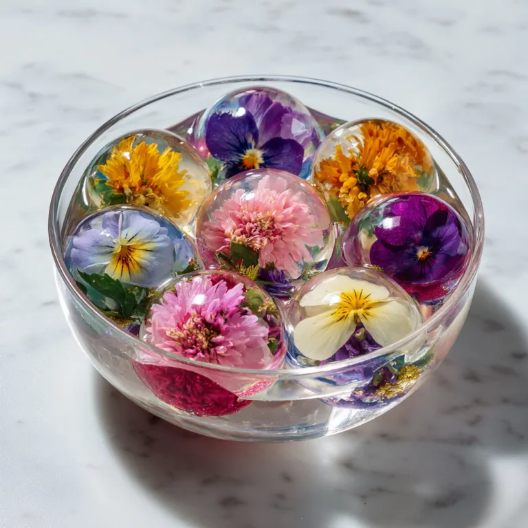 Stunning Edible Flower Jelly Domes: A Crystal-Clear Floral Dessert That Looks Like Art