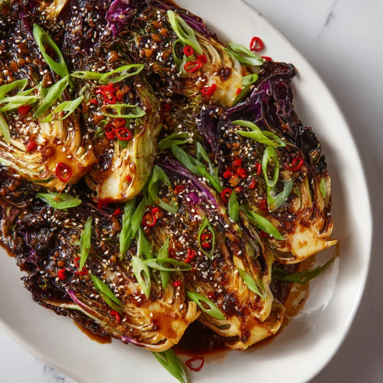 Charred Cabbage with Sticky Soy Glaze: A Bold, Caramelized Vegetable Dish That Steals the Spotlight
