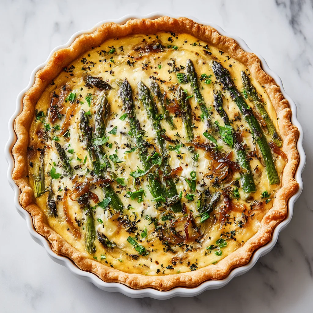 Asparagus & Caramelized Onion Brunch Quiche: A Creamy, Elegant Savory Pie Perfect for Weekend Brunch