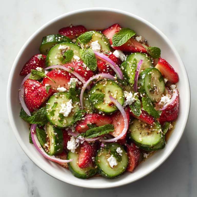 Cucumber Strawberry Salad: The Sweet, Crisp Summer Salad Everyone Loves