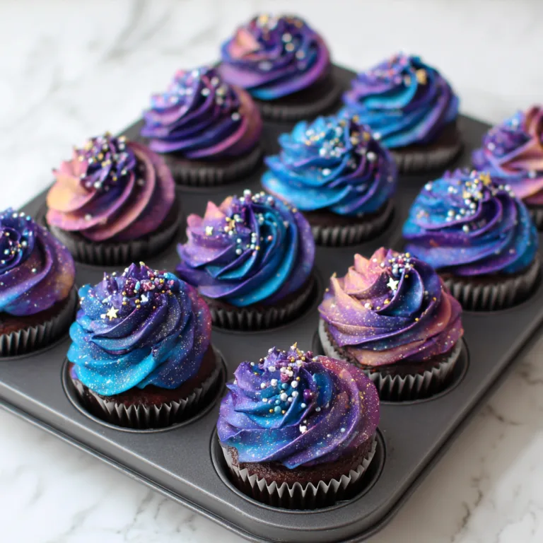 Cosmic Galaxy Chocolate Cupcakes: A Stunning Dessert That Tastes as Good as It Looks