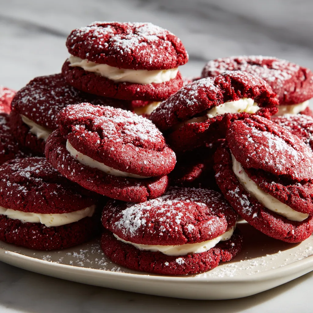 Gooey Stuffed Red Velvet Cookies: Decadent, Cream-Filled Bakery-Style Treats