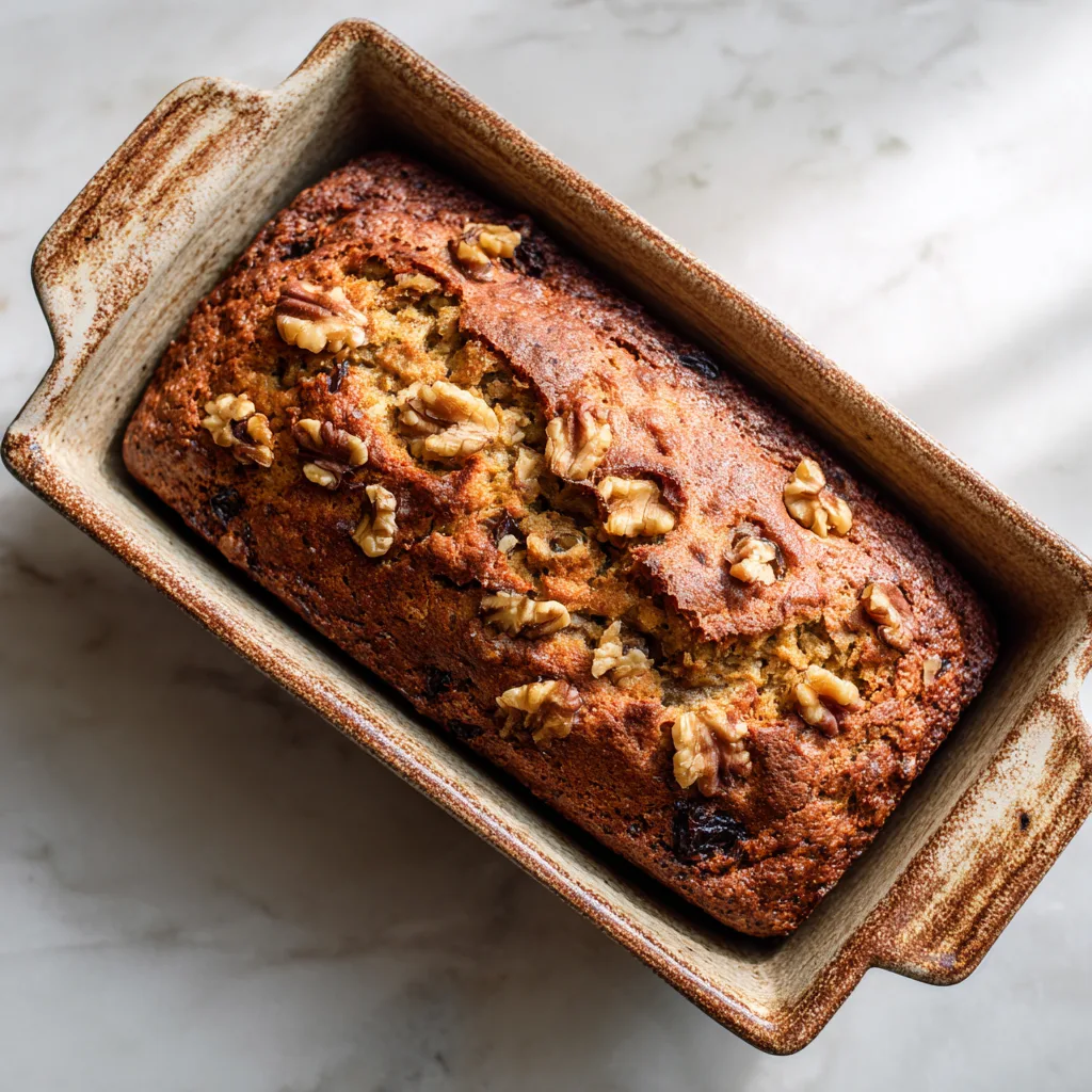Moist Date Bread with Walnuts: Rich, tender loaf packed with caramel sweetness