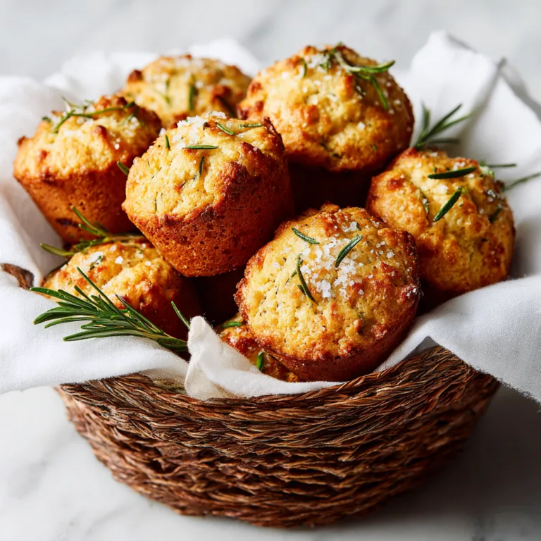 Easy Savory Rosemary Parmesan Muffins: Fluffy, Cheesy & Irresistibly Aromatic