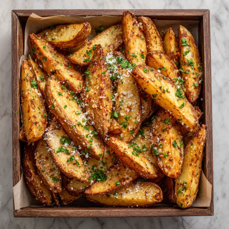 Crispy Garlic Parmesan Potato Wedges: Irresistibly Golden, Flavor-Packed Perfection