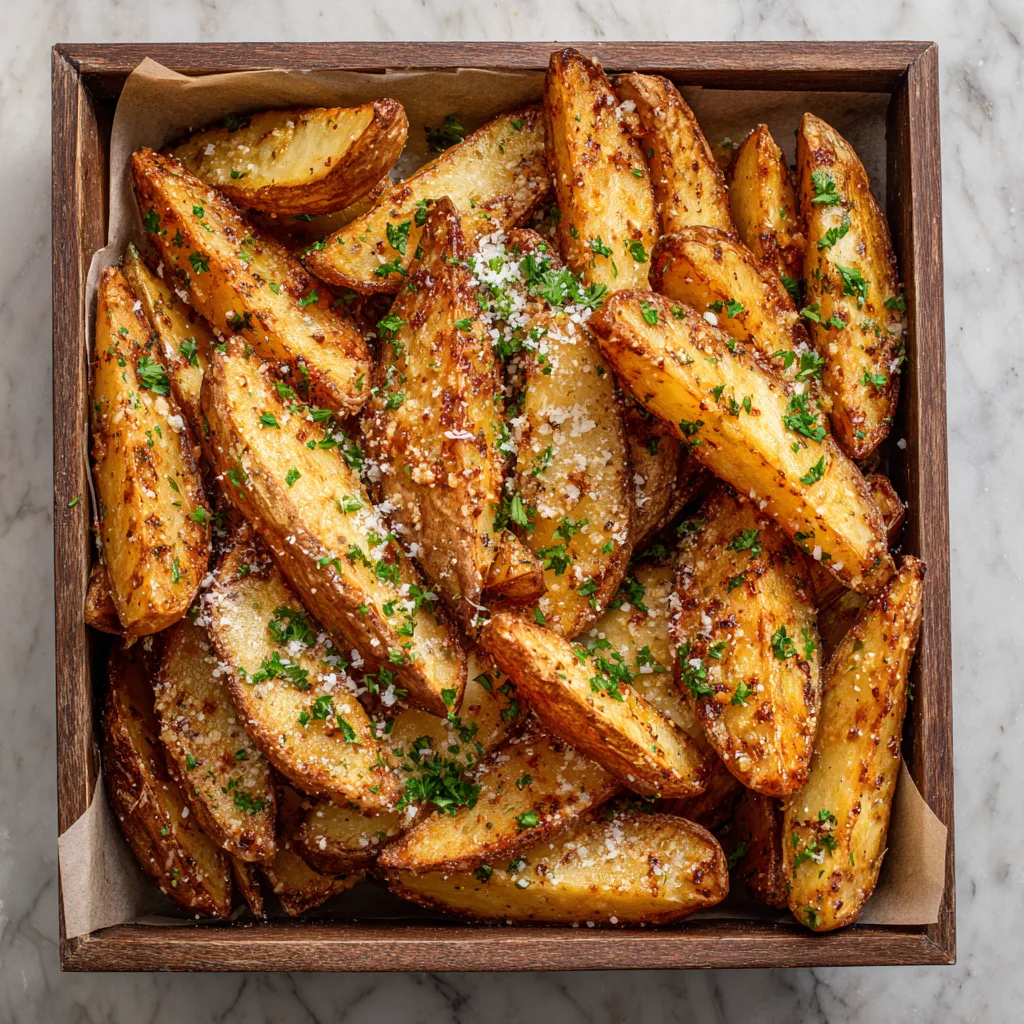 Crispy Garlic Parmesan Potato Wedges: Irresistibly Golden, Flavor-Packed Perfection