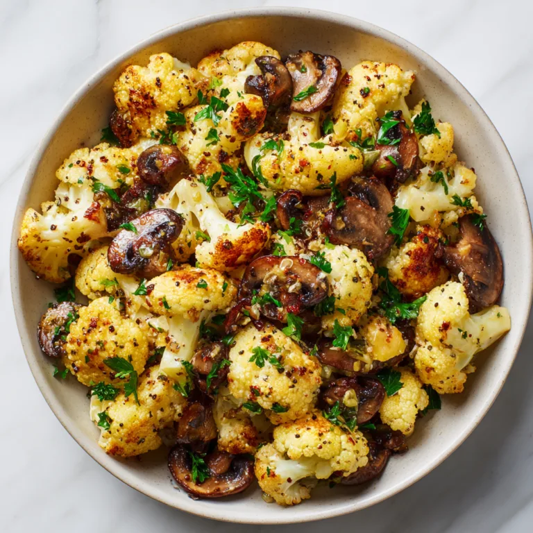 Easy Garlic Butter Cauliflower & Mushrooms: A Savory, Buttery Veggie Delight