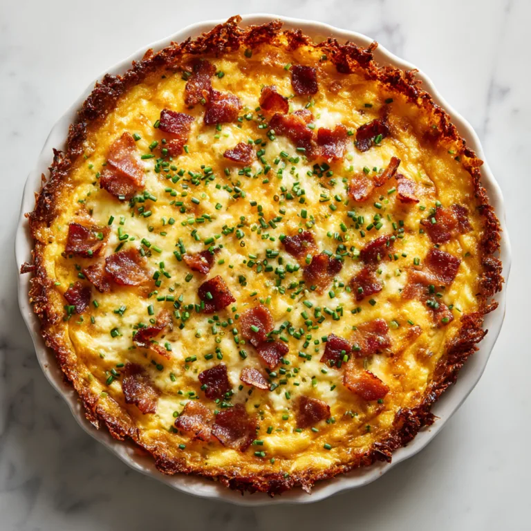 Hash Brown Crust Bacon and Cheddar Quiche: Crispy, Cheesy Brunch Perfection