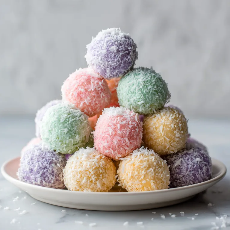 Easy Pastel Coconut Snowball Truffles: A Delightfully Sweet No-Bake Treat