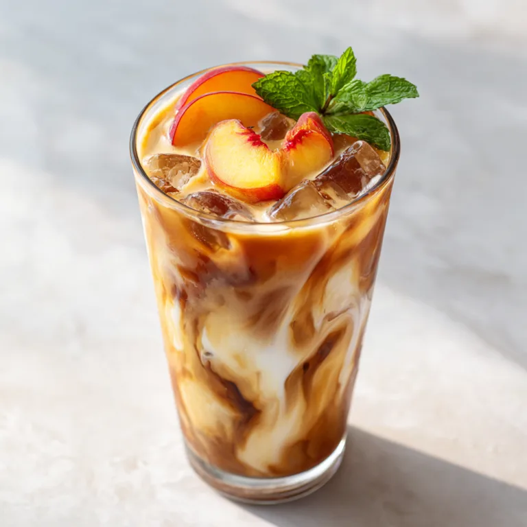 Sweet Peach Iced Coffee Recipe: A Refreshing Summer Sip with Fruity Bliss
