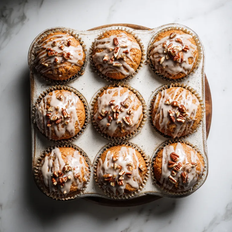 Glazed Pecan Pumpkin Muffins: Warm, Cozy Fall Bakery Treat