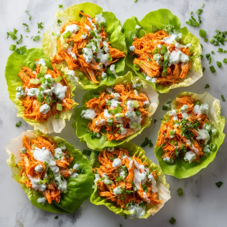 Zesty Buffalo Chicken Lettuce Wraps: Bold Flavor Meets Fresh Crunch