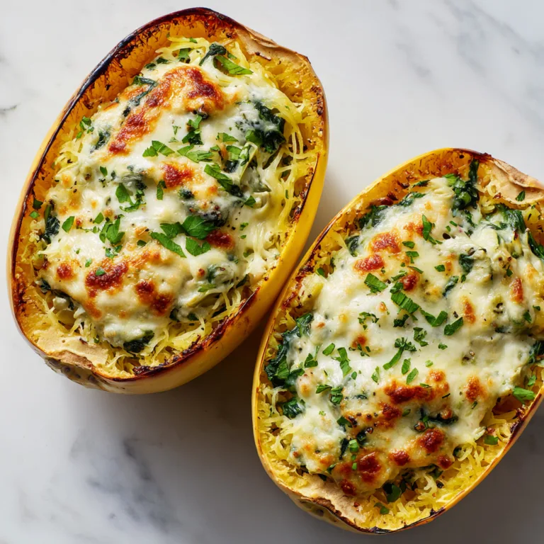 Spinach & Artichoke Stuffed Spaghetti Squash: Creamy Comfort Meets Healthy Living