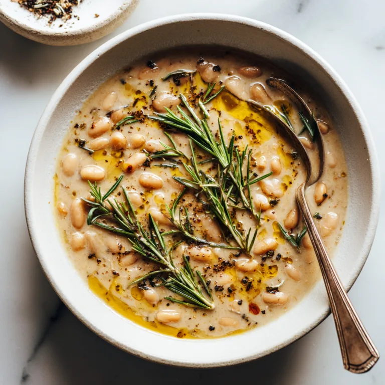 Rosemary & Roasted Garlic White Bean Soup: Creamy Comfort in Every Spoonful