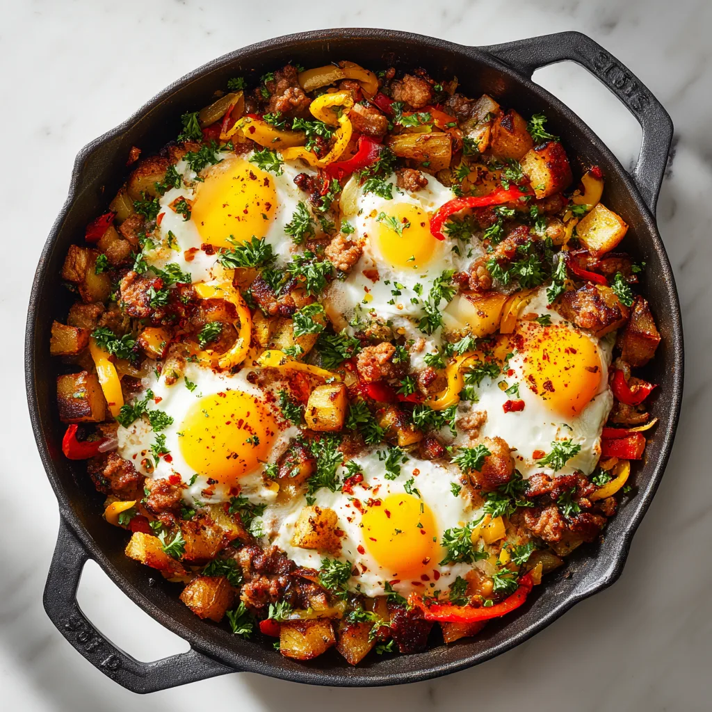 Ultimate Loaded Breakfast Hash: Crispy, Hearty Skillet Perfection