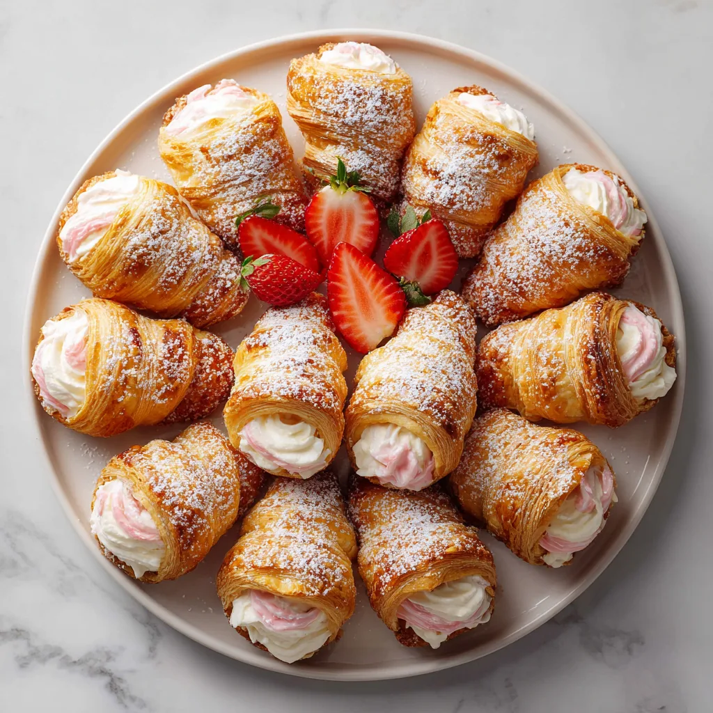 Easy Flaky Strawberry Cream Horns: Sweet, Crisp, and Irresistibly Creamy