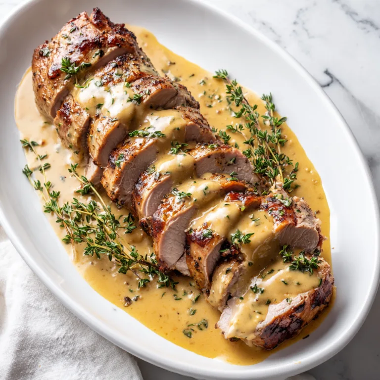 Pork Tenderloin with Dijon Mustard Cream Sauce: Elegant Comfort Food Made Easy