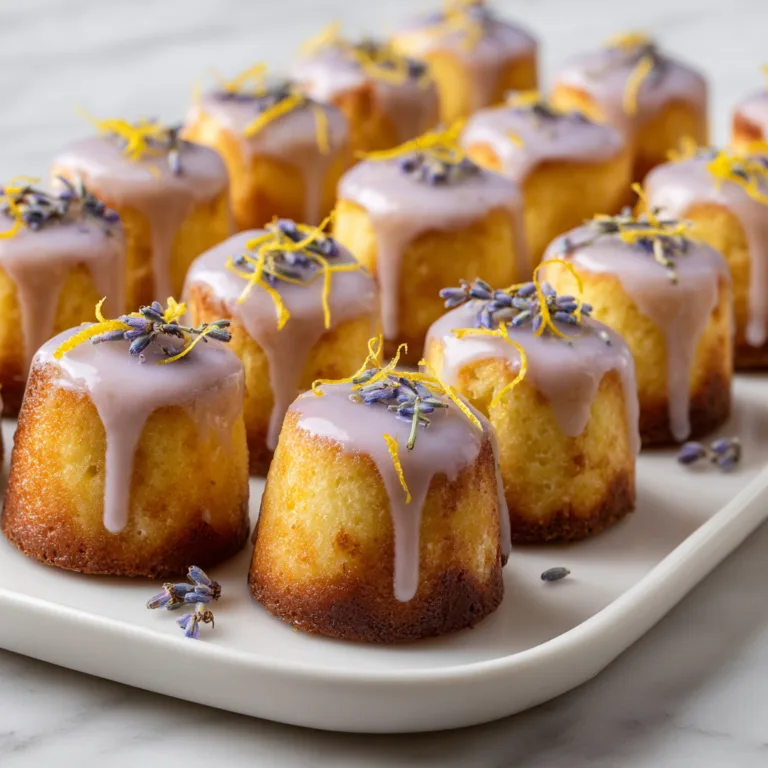 Mini Lemon Cakes with Lavender Glaze: A Delicate Dessert with Floral Elegance